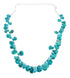 Southwestern Turquoise Sterling Silver Tear Drop Bead Necklace TX10124