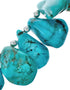 Southwestern Turquoise Sterling Silver Tear Drop Bead Necklace TX10124