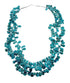 Southwestern Genuine Turquoise Sterling Silver Tear Drop Bead Necklace TX10125