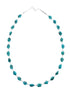 Southwestern Turquoise Genuine Sterling Silver Bead Necklace TX10126