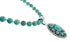 Native American Navajo Turquoise And Silver Pendant Necklace Set TX10130
