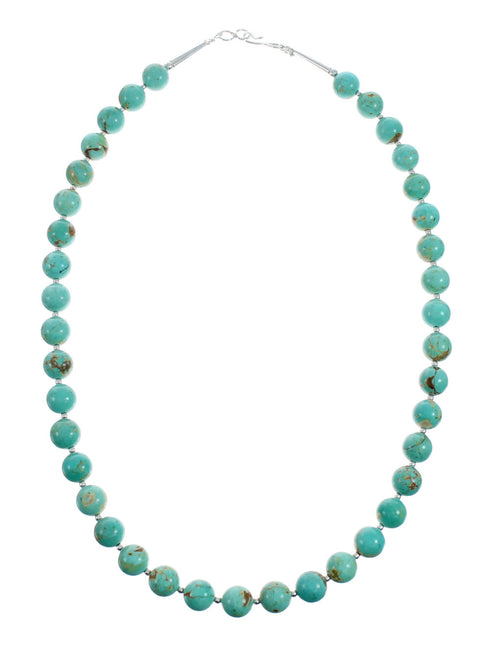 Native American Navajo Turquoise And Silver Pendant Necklace Set TX10130