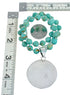 Native American Navajo Turquoise And Silver Pendant Necklace Set TX10130