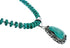 Navajo Turquoise And Silver Native American Pendant Necklace Set TX10131