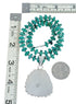 Navajo Turquoise And Silver Native American Pendant Necklace Set TX10131
