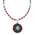 Native American Navajo Multicolor Sterling Silver Necklace Set TX10133