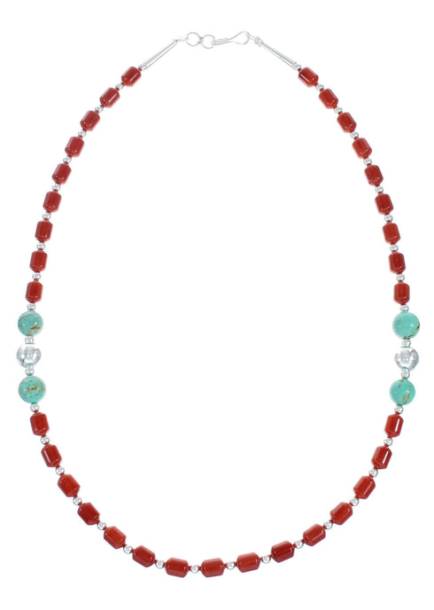 Native American Navajo Multicolor Sterling Silver Necklace Set TX10133