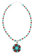 Navajo Multicolor Sterling Silver Necklace Set TX10134