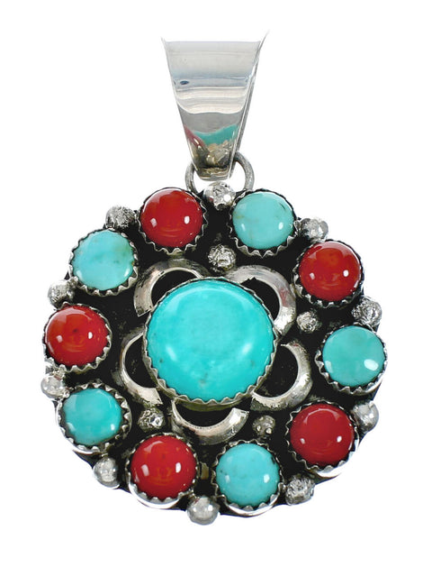 Navajo Multicolor Sterling Silver Necklace Set TX10134