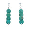 Genuine Turquoise Sterling Silver Post Dangle Earrings TX10140