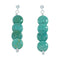 Genuine Turquoise Sterling Silver Post Dangle Earrings TX10141