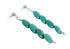 Genuine Turquoise Sterling Silver Post Dangle Earrings TX10141