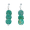 Genuine Turquoise Sterling Silver Post Dangle Earrings TX10142