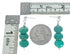 Genuine Turquoise Sterling Silver Post Dangle Earrings TX10142