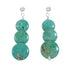 Genuine Turquoise Sterling Silver Post Dangle Earrings TX10143