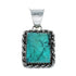 Navajo Native American Sterling Silver Turquoise Pendant TX10151