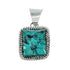 Navajo Native American Sterling Silver Turquoise Pendant TX10150