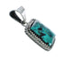 Navajo Native American Sterling Silver Turquoise Pendant TX10150