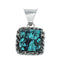 Native American Turquoise Sterling Silver Navajo Pendant TX10152