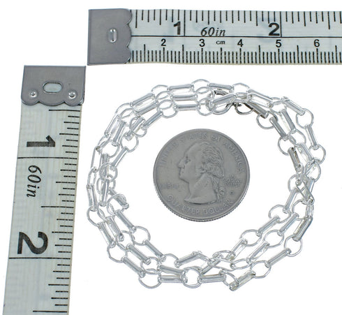 Genuine Sterling Silver Adjustable Link Chain 24" Necklace TX10159