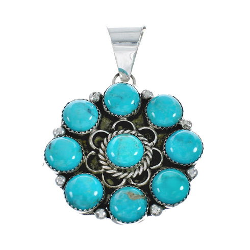 Genuine Navajo Turquoise Sterling Silver Pendant Jewelry TX10035