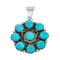 Genuine Navajo Turquoise Sterling Silver Pendant Jewelry TX10035