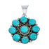 Genuine Navajo Turquoise Sterling Silver Pendant Jewelry TX10035