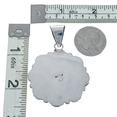 Genuine Navajo Turquoise Sterling Silver Pendant Jewelry TX10035