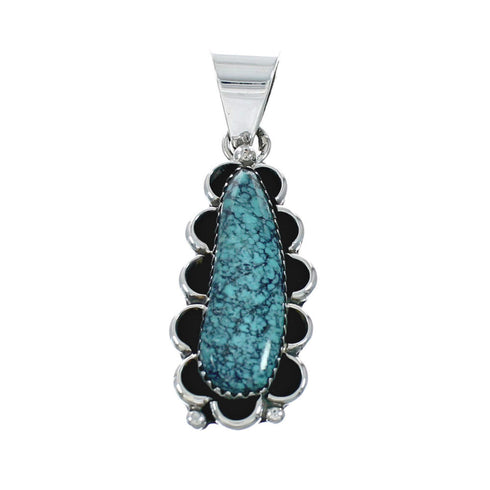 Native American Navajo Turquoise Sterling Silver Pendant Jewelry TX10037