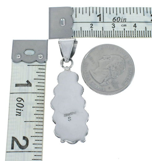 Native American Navajo Turquoise Sterling Silver Pendant Jewelry TX10037
