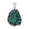 Native American Navajo Turquoise Sterling Silver Pendant Jewelry TX10040