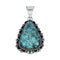 Native American Turquoise Sterling Silver Pendant Jewelry TX10042
