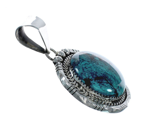 Native American Turquoise Sterling Silver Pendant Jewelry TX10046