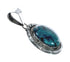 Native American Turquoise Sterling Silver Pendant Jewelry TX10046