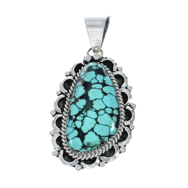 Native American Turquoise Sterling Silver Pendant Jewelry TX10048