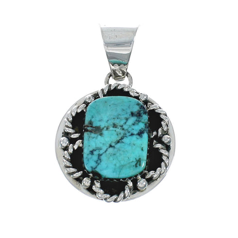 Navajo Native American Sterling Silver Turquoise Pendant TX10049