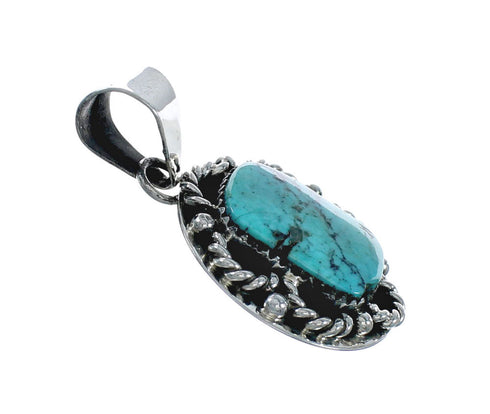 Navajo Native American Sterling Silver Turquoise Pendant TX10049