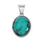 Navajo Native American Sterling Silver Turquoise Pendant TX10052