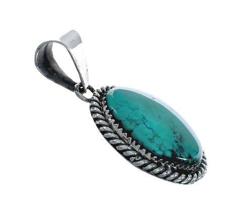 Navajo Native American Sterling Silver Turquoise Pendant TX10052