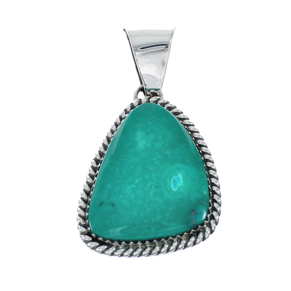 Navajo Native American Sterling Silver Turquoise Pendant TX10053