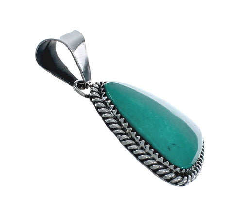 Navajo Native American Sterling Silver Turquoise Pendant TX10053