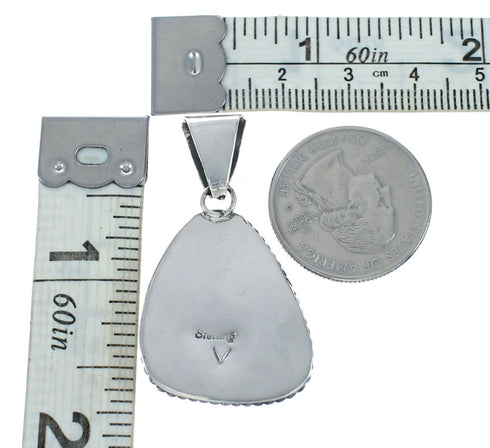 Navajo Native American Sterling Silver Turquoise Pendant TX10053