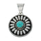 Navajo Native American Sterling Silver Turquoise Pendant TX10054