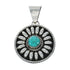 Navajo Native American Sterling Silver Turquoise Pendant TX10054