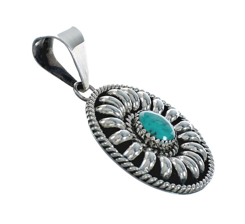 Navajo Native American Sterling Silver Turquoise Pendant TX10054