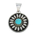 Navajo Native American Sterling Silver Turquoise Pendant TX10055
