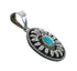 Navajo Native American Sterling Silver Turquoise Pendant TX10055