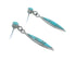 Southwestern Turquoise Silver Inlay Post Dangle Earrings TX10057