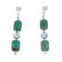 Navajo Turquoise Bead Post Dangle Earrings TX10059