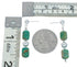 Navajo Turquoise Bead Post Dangle Earrings TX10059